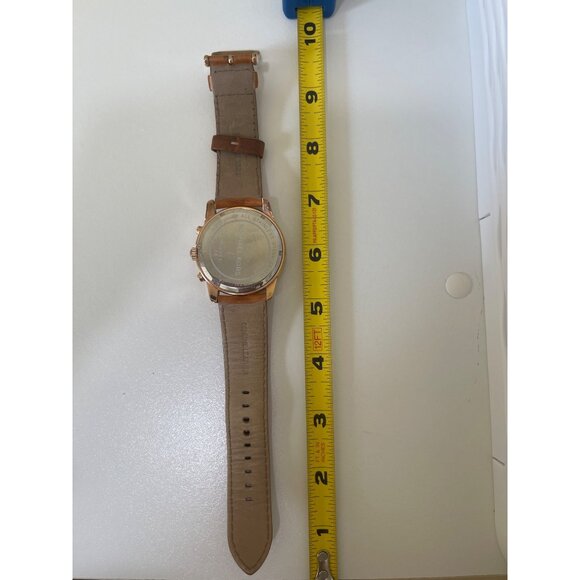 Michael Kors Womens Chronograph Watch MK-2283 Rose Gold & Tan Leather - Picture 10 of 10